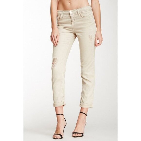 J BRAND JEANS Straight Leg AIDAN SLOUCHY Nat Destroy BOYFRIEND Style TORN Rip 31 - Picture 2 of 4